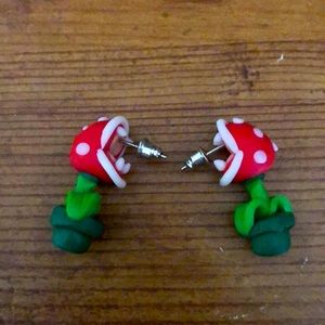 Piranha plant earring